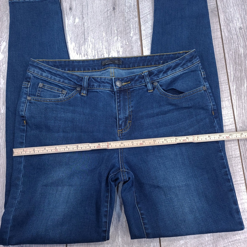 Prana Kara Jeans Women Size 10 Blue Dark Wash Skinny Organic Cotton Stretch - Picture 7 of 12